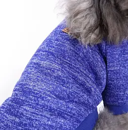 Кофта для собак та котів EcoToys Navy Blue XS ряба синя A: 20 см B: 31 см C: 19 см X-7110 - мініатюра 5