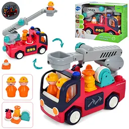 Дитяча Пожежна машинка Hola Toys E9998-HL зі світлом та звуком - мініатюра 2
