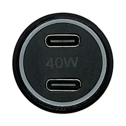 Автомобільний зарядний пристрій XON UniLink Type-C 40W (2 x PD20) Black (CU002C40WB 3463) - мініатюра 2