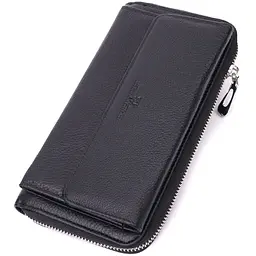 Функціональний гаманець-клатч унісекс з натуральної шкіри ST Leather 22529 чорний - мініатюра 5