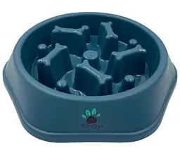 Миска для повільного годування для собак EcoToys пластикова синя 23.5х4.5 см 6881 - мініатюра 5