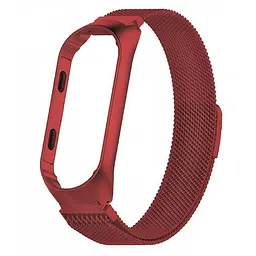 Ремінець для фітнес-браслета Boorui для Xiaomi Mi Band 5 і 6 міланська петля червоний