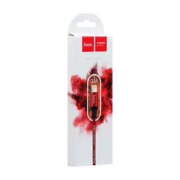 Кабель Hoco X14 Times speed Lightning charging cable, ( L-1M ) Red & Black - мініатюра 2