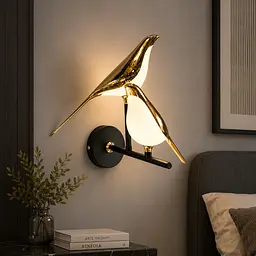 Світлодіодне бра пташки Artlight 21130/2WGD, 2 × 7 Вт, чорний + золото - мініатюра 1