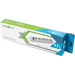 Мережевий фільтр живлення Maxxter SPM5-G-15G grey, 4.5 м кабель, 5 розеток (SPM5-G-15G) - мініатюра 2