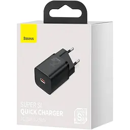 Мережевий зарядний пристрій Baseus Super Si Quick Charger 1C 25W Black (CCSP020101) [78687] - мініатюра 10