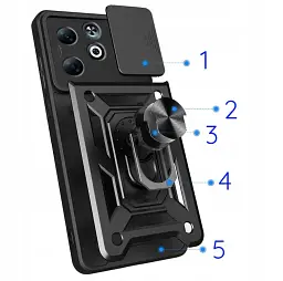 Панель BeCover Military для Infinix Smart 9 (X6532) Black (713049) - мініатюра 3