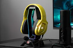 Навушники ігрові з мікрофоном 2E GAMING HG340 Yellow, mini-jack/dual 3.5mm, RGB, 2 м - мініатюра 3