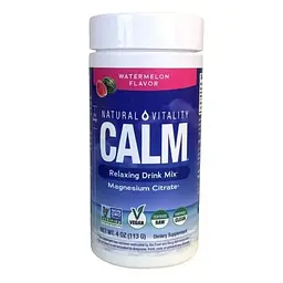 Магній цитрат Natural Vitality CALM Magnesium Citrate смак кавуна 113 г