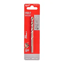 Свердло по металу HSS-Co MILWAUKEE DIN338, діаметр 6,8х109х69мм