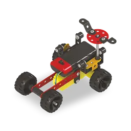 Конструктор Zephyr Robotix-0 металевий з електромотором 84 елементи 5 моделей - мініатюра 7