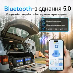 Акумулятор WattCycle LiFePO4 12V(12.8/100Ah/1280Wh) (WT12V100AH100MINIBT) [164623] - мініатюра 4
