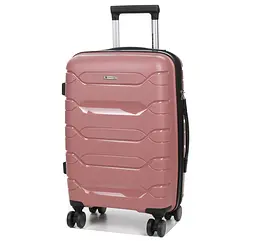 Валіза маленька S поліпропілен Worldline Airtex 282 46л 54×36×23см Рожеве золото
