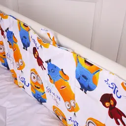 Суцільний борт в ліжечко MirSon Kids Time 20-0036 Minions 30х180 см (2200009665400) - мініатюра 2