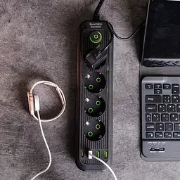 Мережевий фільтр-подовжувач EURO 4 розетки 3 USB 2,8 метра Yiwu HP-5-13MF - мініатюра 18