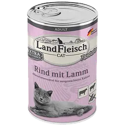Консерви для котів LandFleisch Adult Cat Pastete Rind mit Lamm (яловичина, ягня) 400 г