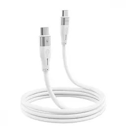 Кабель Proove Soft Silicone Type-C to Type-C 60W (1m) white - мініатюра 3