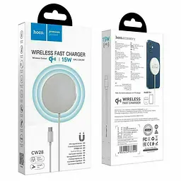 Бездротове ЗП HOCO CW28 magnetic wireless fast charger MagSafe 15W - мініатюра 2