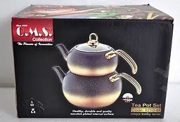 Двоярусний чайник O. M. S. Collection 8210-M Gold (1/2 л) - мініатюра 9