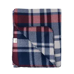 Плед Ardesto Fleece 100% поліестер клітинка синьо-бордовий 130 x 160 см (ART0719PB) - мініатюра 4