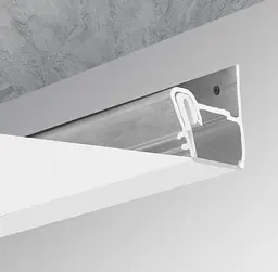 LED профіль для натяжної стелі гарпунна система Розсіювач PC в комплекті.3м KLOODI KLP NAT2731 3 ALU - мініатюра 2