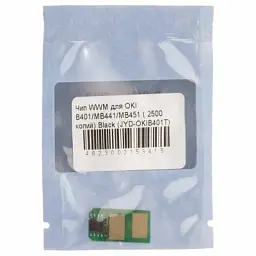 Чип для картриджа OKI B401/MB441/MB451 2.5К Black WWM (JYD-OKIB401T) - мініатюра 2