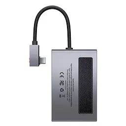 Адаптер USB Хаб Baseus Magic Multifunctional Type-C HUB with Retractable Clip Standard Edition CAHUB-DA0G - мініатюра 7
