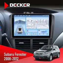 Штатна магнітола Subaru Forester 2008-2012 Decker D9-010 6x128, DSP, 4G, 2K Decker (НФ-00004800)
