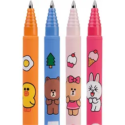 Ручка гелева пиши-стирай Yes Line Friends 0.5 мм синя (420377) - мініатюра 3
