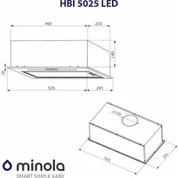 Витяжка Minola HBI 5025 I LED - мініатюра 9