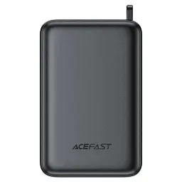 Батарея універсальна Acefast 20000mAh 22,5W PD, QC/3.0 USB-A+USB-C In/Out,build-in cable M14 Black (6974316283966) - мініатюра 5