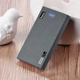 Портативна батарея Power Bank Hoco Wooden 13000mAh Grey B36 - мініатюра 4