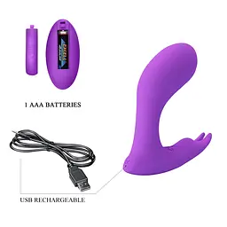 Вібростимулятор PRETTY LOVE Idabelle Purple, 12 vibration functions 12 pulse wave settings Wireless PRETTY LOVE BI-300052W 98567 - мініатюра 8