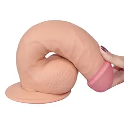 Фалоімітатор Lovetoy The Ultra Soft Dude 21 см тілесний - мініатюра 3