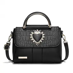 Сумка жіноча Соломія Italian Bags Чорний 23х11х17 см (id_1371)
