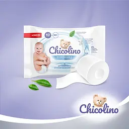 Вологий туалетний папір для дорослих та дітей Chicolino Біорозкладний, 40 шт. - мініатюра 5