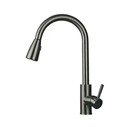 Змішувач для кухні Mixxus SUS-014-B Graphite з висувною лійкою (MI6564)