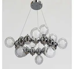 Велика дизайнерська люстра Artlight 1117/15 з 15 скляними плафонами-кулями та LED-підсвічуванням - мініатюра 2