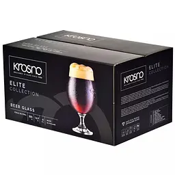 Набір низьких келихів для пива Krosno Elite, скло, 500 мл, 6 шт. (788593) - мініатюра 3