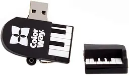 Флеш накопичувач USB 64Gb "Piano", Black ColorWay teh0021092 - мініатюра 3