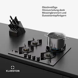Варильна поверхня газова Klarstein Goldflame Nano (10046682) - мініатюра 4