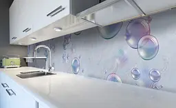 Кухонний фартух Мильні бульбашки Сфери ПВХ для декору 60х300 см Анотація Блакитний Happy Pocket Z184246 - мініатюра 5
