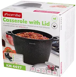 Каструля Landes Grey з литими алюмінієвими ручками Kamille Ø24х16,5 см kuh0007776 - мініатюра 8
