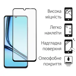 Скло захисне Dengos Ful Glue Realme Note 50 (black) (TGFG-371) - мініатюра 2