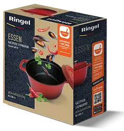 Каструля чавунна Ringel Essen з кришкою 24 см (3.8 л) (RG-2300-24) - мініатюра 10