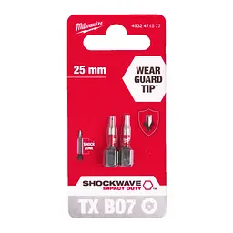 Біта SHOCKWAVE MILWAUKEE, TX BO7, 25мм, (2 шт) - мініатюра 2
