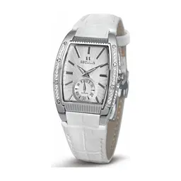 Наручний годинник Seculus 1667.2.1069 white, ss cz stones, white leather