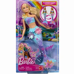 Лялька-русалонька Barbie Фантастичний світ Квіткова магія блондинка (JDM72) - мініатюра 6