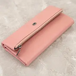 Клатч конверт з кишенею для мобільного жіночий шкіряний ST Leather 19271 рожевий