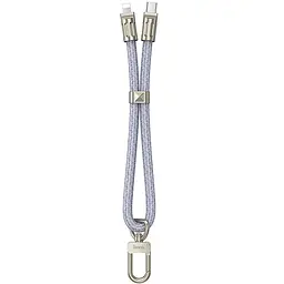 Дата кабель-шнурок Hoco GH5 Elegant Type-C to Lightning (0.21m) Denim Blue - мініатюра 2